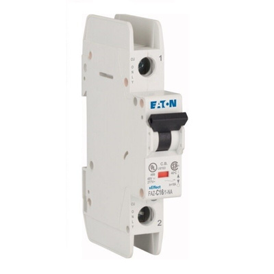 Eaton xEffect MCB, 1P, 16A Curve C, 240 → 415V AC, 48V DC, 10 kA Breaking Capacity