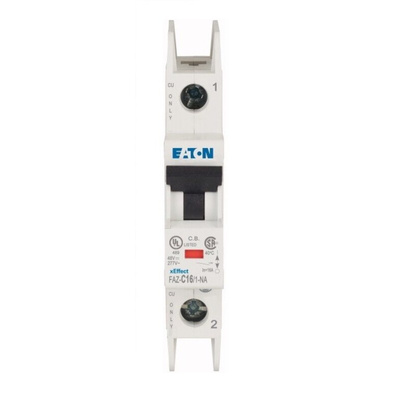 Eaton xEffect MCB, 1P, 16A Curve C, 240 → 415V AC, 48V DC, 10 kA Breaking Capacity