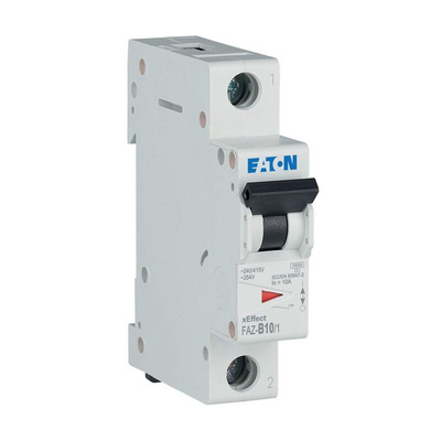 Eaton xEffect MCB, 1P, 10A Curve B, 240V AC, 48V DC, 10 kA Breaking Capacity