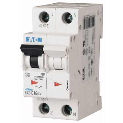 Eaton xEffect MCB, 1P+N, 20A Curve C, 240V AC, 48V DC, 10 kA Breaking Capacity