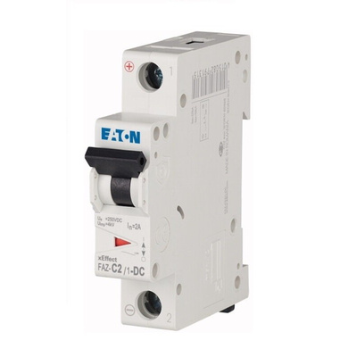 Eaton xEffect MCB, 1P, 2A Curve C, 125V DC, 10 kA Breaking Capacity