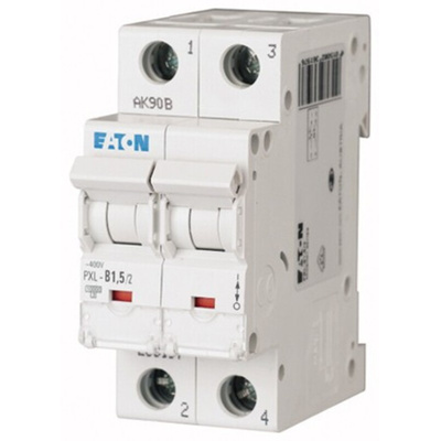Eaton xPole PXL, S200 MCB, 2P, 500mA Curve C, 400V AC, 48V DC, 10 kA Breaking Capacity
