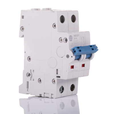 Allen Bradley 1492 1492-SPM MCB, 2P, 1A Curve B, 277V AC, 96V DC, 10 kA Breaking Capacity