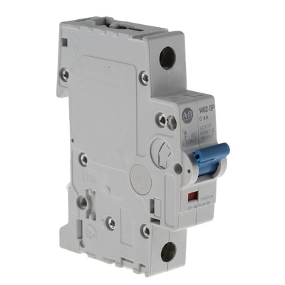 Allen Bradley 1492 1492-SPM MCB, 1P, 4A Curve C, 277V AC, 48V DC, 10 kA Breaking Capacity