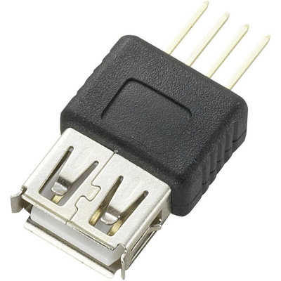 CIE, CLB-JL USB Connector, Through Hole, Socket A A, Solder- Single Port