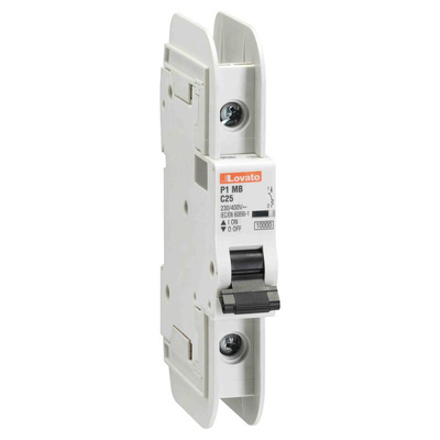 Lovato MCB, 1P, 16A Curve C, 400V AC, 60V DC, 10 kA Breaking Capacity