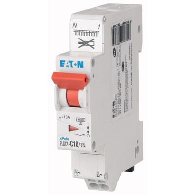 Eaton MCB, 1P+N, 10A Curve C
