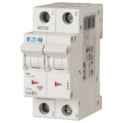 Eaton PLSM MCB, 2P, 1A Curve C