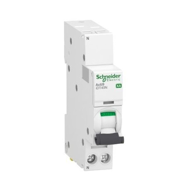 Schneider Electric Acti 9 Acti9 iDT40N XA MCB, 1P+N, 25A Curve C, 230V AC