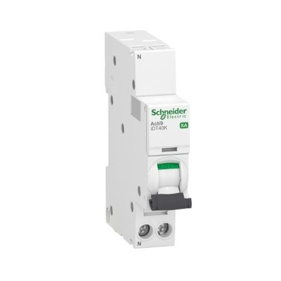 Schneider Electric Acti 9 Acti9 iDT40K XA MCB, 1P+N, 10A Curve C, 230V AC