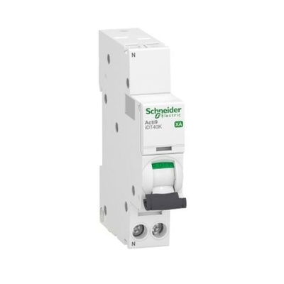 Schneider Electric Acti 9 Acti9 iDT40K XA MCB, 1P+N, 20A Curve C, 230V AC