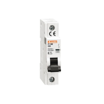 Lovato P1 MCB, 1P, 13A Curve C, 230V AC, 60V DC