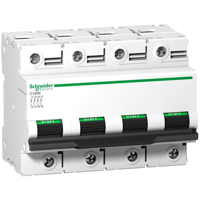Acti9 A9N MCB, 4P, 125A, 440V AC, 10000 A Breaking Capacity