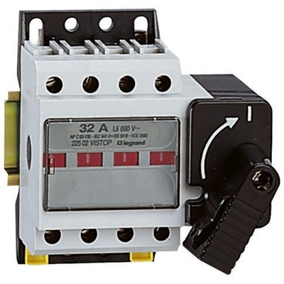 Legrand Vistop MCB, 4P, 32A, 400V AC, 5 kA Breaking Capacity