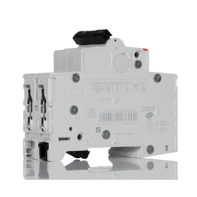 ABB System Pro M Compact S200 MCB, 2P, 32A Curve C, 400V AC, 125V DC, 6 kA Breaking Capacity