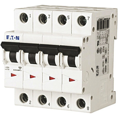 Eaton xEffect MCB, 4P, 40A Curve D, 230 → 400V AC, 6 kA Breaking Capacity