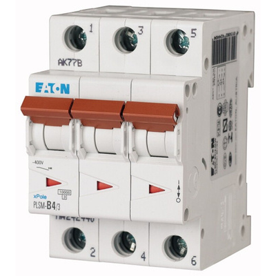 Eaton xPole MCB, 3P, 4A Curve C, 48V DC, 10 kA Breaking Capacity