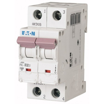 Eaton xPole PXL, S200 MCB, 2P, 32A Curve B, 400V AC, 48V DC, 10 kA Breaking Capacity