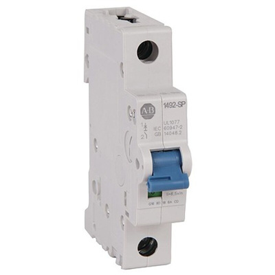 Allen Bradley 1492 1492-SPM MCB Mini Circuit Breaker, 1P, 6A Curve B, 277V AC, 48V DC, 15 kA Breaking Capacity