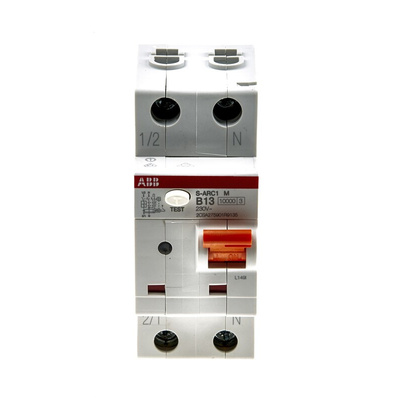ABB S-ARC1 M MCB, 1P+N, 13A Curve B, 240V AC, 10 kA Breaking Capacity