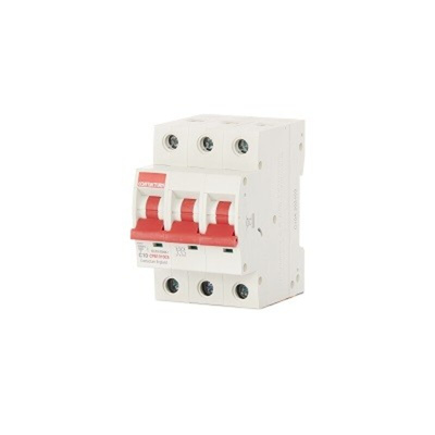 Contactum MCB, 3P, 10A Curve C, 415V AC, 10 kA Breaking Capacity