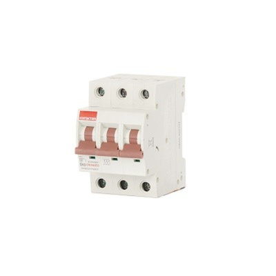 Contactum MCB, 3P, 63A Curve D, 415V AC, 10 kA Breaking Capacity