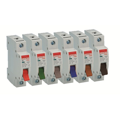 Contactum MCB, 1P, 50A Curve B, 250V AC, 4.5 kA Breaking Capacity