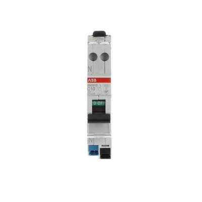 ABB SN201 MCB, 1P+N, 10A Curve C, 230V AC, 4.5 kA Breaking Capacity