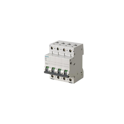 Siemens SENTRON 5SL4 MCB, 3P+N, 40A Curve C, 400V AC, 72V DC, 10 kA Breaking Capacity