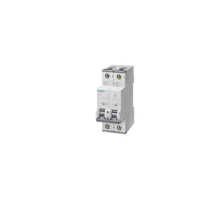 Siemens SENTRON 5SY7 MCB, 2P, 50A Curve C, 400V AC, 72V DC, 5 kA Breaking Capacity