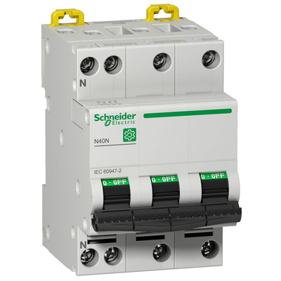 Schneider Electric Multi 9 N40N MCB, 3P, 16A Curve C, 10 kA Breaking Capacity