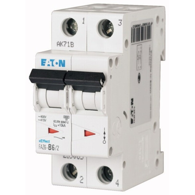 Eaton xEffect MCB, 2P, 12A Curve B