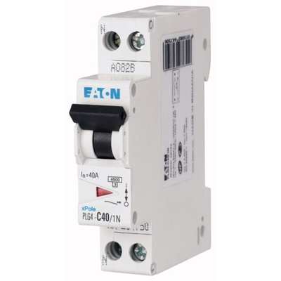 Eaton MCB, 1P+N, 40A Curve B