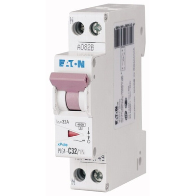 Eaton MCB, 1P+N, 32A Curve C