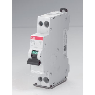 ABB SN201 MCB, 2P, 6A Curve D