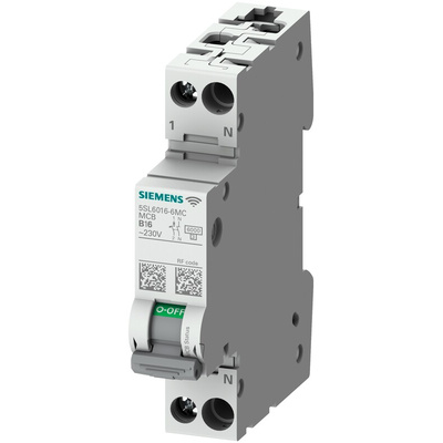 Siemens SENTRON MCB, 1P+N, 13A Curve C, 230V AC