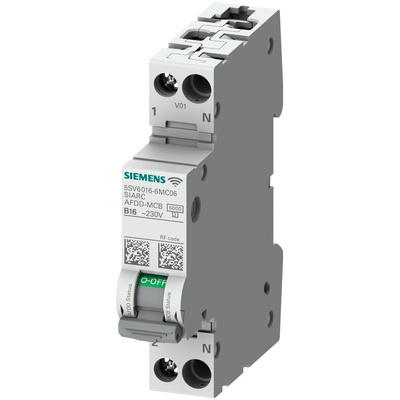 Siemens SENTRON Fire Safety Circuit Breaker, 1P+N, 16A Curve C, 230V AC