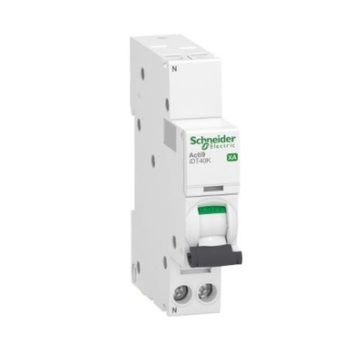 Schneider Electric Acti 9 Acti9 iDT40K XA MCB, 1P+N, 25A Curve C, 230V AC