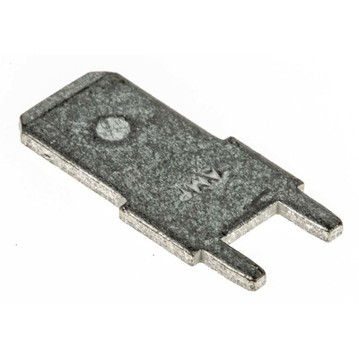TE Connectivity, FASTON .250 Grey Uninsulated Spade Connector, 6.35 x 0.83mm Tab Size