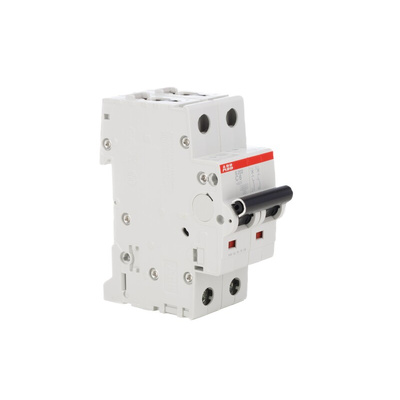 ABB System Pro M Compact S200 MCB, 2P, 6A Curve C, 400V AC, 6 kA Breaking Capacity