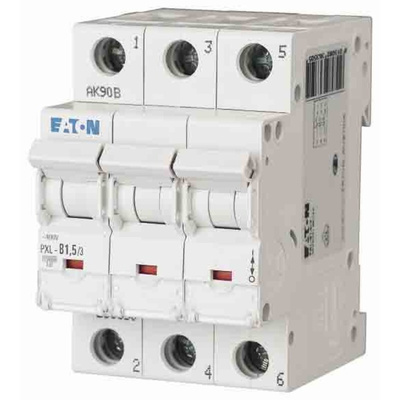 Eaton xPole PXL, S200 MCB, 3P, 500mA Curve C, 400V AC, 48V DC, 10 kA Breaking Capacity