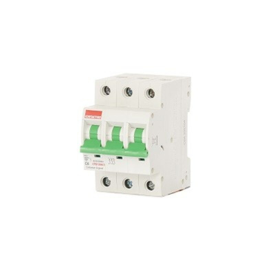 Contactum MCB, 3P, 6A Curve C, 415V AC, 10 kA Breaking Capacity