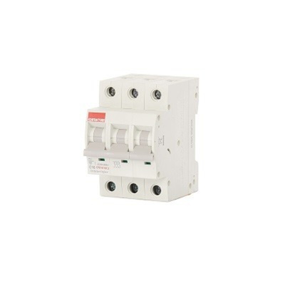 Contactum MCB, 3P, 16A Curve C, 415V AC, 10 kA Breaking Capacity