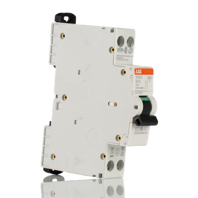 ABB S200C MCB, 2P, 10A Curve B, 415V AC, 6 kA Breaking Capacity