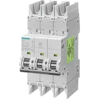 Siemens SENTRON 5SJ4 MCB, 3P, 16A Curve C, 400V AC, 60V DC, 10 kA Breaking Capacity