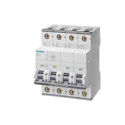 Siemens SENTRON 5SY6 MCB, 4P, 16A Curve C, 400V AC, 72V DC, 5 kA Breaking Capacity