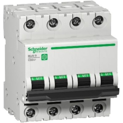 Schneider Electric Multi 9 MCB, 4P, 50A Curve C, 10 kA Breaking Capacity