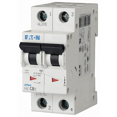 Eaton FAZ MCB, 2P, 6A