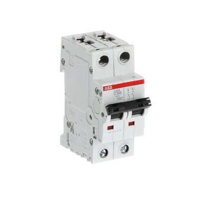 ABB System Pro M Compact S200 MCB, 2P, 100A Curve C, 440V AC, 110V DC, 6 kA Breaking Capacity