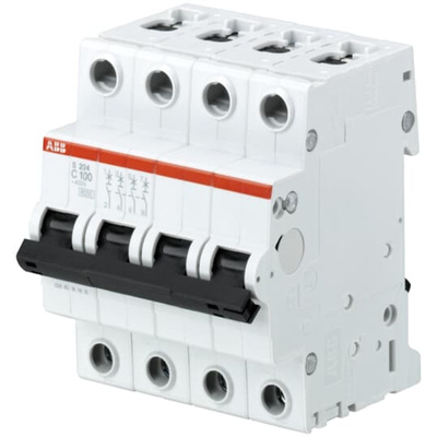 ABB System Pro M Compact S200 MCB, 4P, 100A Curve C